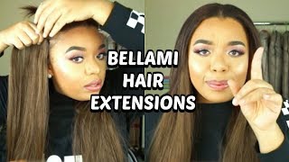 22 INCHES LONG  HOW TO  BELLAMI CLIP IN HAIR EXTENSIONS [upl. by Oringa]