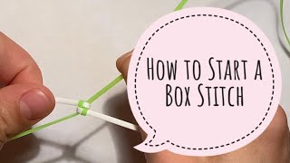 How to Start Box Stitch Boondoggle RexLace Gimp [upl. by Rabiah]