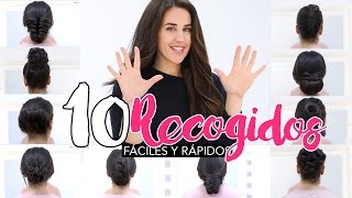 Los 10 mejores peinados y recogidos fáciles rápidos y bonitos  Patry Jordan [upl. by Mackenzie]