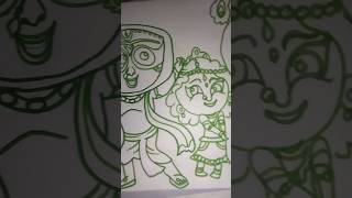 Jagannath Drawing For Beginners viralvideo [upl. by Eyllib]