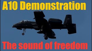 Demonstration of Gorgeous Black Snakes USAF A10 Thunderbolt Warthog Jet A10 Air Force full sound [upl. by Annayhs519]