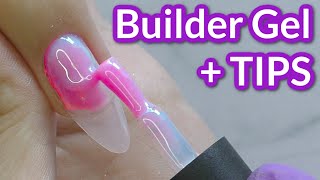 How To Do Builder Gel Nails With Tips For Beginners using Modelones [upl. by Iahc]