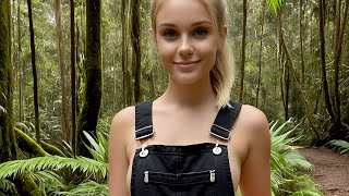 4K AI Art Lookbook  Cute 19 years old Beautiful Girls  Daintree Rainforest and Aboriginal heritage [upl. by Yelkao112]