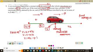 equation of motion question no 9 solution [upl. by Calmas]