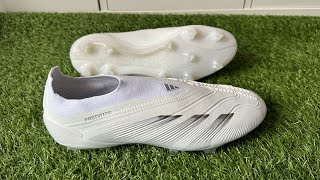 Adidas Predator Elite Laceless Football Boots Review amp Play Test  UNBOXING ASMR 4K [upl. by Nac]