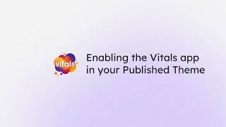 Enabling the Vitals app in your Published Theme [upl. by Yerkovich]