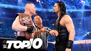 Unforgettable Brock Lesnar vs Roman Reigns rivalry moments WWE Top 10 Sept 19 2021 [upl. by Merchant]