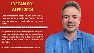 IDECAN24Q001 – IDECAN – CONCURSO ALEPI 2024 – ANALISTA LEGISLATIVO – ESTATÍSTICA [upl. by Kovacs67]