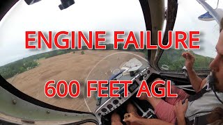 CATASTROPHIC ENGINE FAILURE  Raw footage  landing in a corn field [upl. by Rabma]