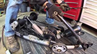 Removing front inner idler wheels [upl. by Lirba]