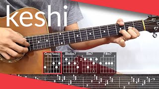 bandaids keshi Guitar Tutorial  Tab Chords [upl. by Louisette]