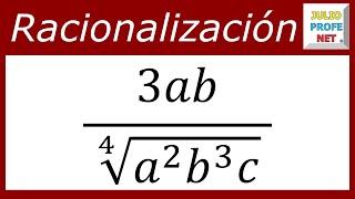 RACIONALIZAR UNA EXPRESIÓN ALGEBRAICA [upl. by Susumu495]