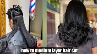 medium layer haircut  butterfly haircut  step by step  tutorial  in hindi  youtube ￼ [upl. by Evered]