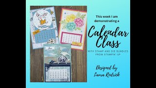 2nd Quarter Calendar Class April May and June created with Stampin Up stamp and die cut bundles [upl. by Roldan]