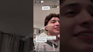 Santos gets call from Ash Trevino to get on live in Instagram [upl. by Ecirtam76]