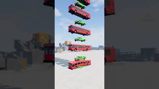 Mixed Busses And Cars Falling BeamNG shorts [upl. by Daveta342]