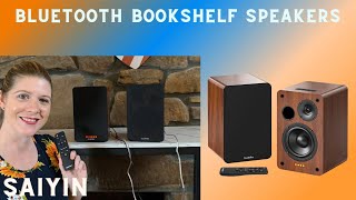 Saiyin Bluetooth bookshelf speakers review and demo by Sara [upl. by Kraft]