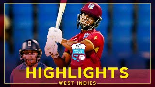 Evin Lewis Smashes 94 amp Motie Takes 4Fer  Highlights  West Indies v England  1st CG United ODI [upl. by Kordula]