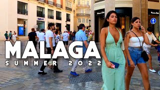 Malaga City Spain Beautiful City and People Summer 2022 July Update Costa del Sol  Andalucía 4K [upl. by Wiltsey]