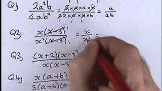 How to do Algebra Part 1 7 Simplifying Algebraic Fractions 1 [upl. by Alli]