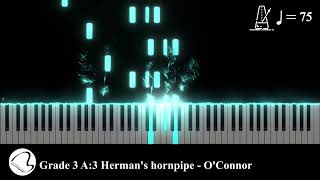 Hermans hornpipe  Piano only  Tempo 75  AMEB Violin Series 10 Grade 3 List A No 3 [upl. by Rose317]