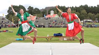 A display of the Irish Jig a Scottish highland dance from the 2021 Grampian Games in Braemar [upl. by Obidiah711]