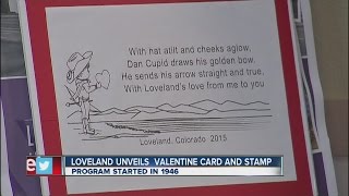 Loveland unveils Valentines Day card stamp [upl. by Vivie]