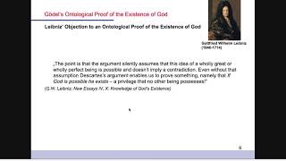 1 Ontological argument Godel Anselm Leibnitz Intro [upl. by Aihtnamas277]