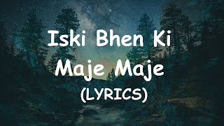 Iski Bhen Ki Maje Maje Official lyrics Rod Pe Kothi Ho SongtubeNew Haryanvi Song 2024 [upl. by Lubet]