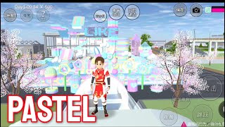 Parkour Pastel 640 props Keren Sakura China  Sakura School Simulator  Obby Sakura 73 [upl. by Wardlaw]