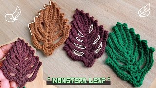 Crochet Monstera leaf [upl. by Ardnait709]