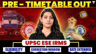 UPSC IRMS Pre Time Table  IRMS Important Update on PreExam Time Table  Unacademy [upl. by Rainer501]