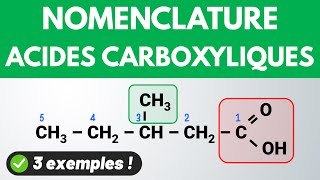 Nomenclature des ACIDES CARBOXYLIQUES ✅ Chimie organique [upl. by Enilreug]