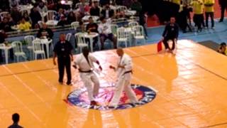 Kumite Glaube Feitosa vs Xolani Kenneth Gumede  Torneio Mundial de Karate Kyokushin  05072015 [upl. by Nived]