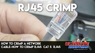 How to crimp a network cableHow to Crimp Rj45  Cat 5  RJ45 [upl. by Janette]