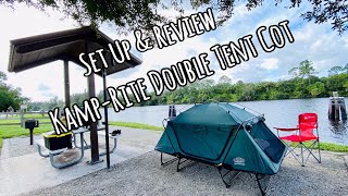 KampRite® Double Tent Cot my Review amp Set Up St Lucie South Campground [upl. by Ailaht485]