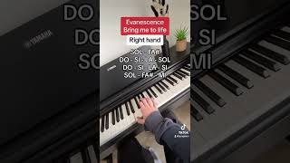 🎹 Tuto  Evanescence  Bring me to life piano pianomusic piano pianocover pianotutorial [upl. by Nedah328]