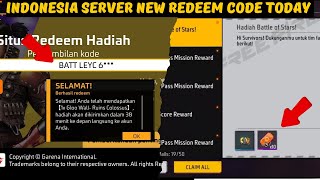 Indonesia Server New Redeem Code Today 🔥 ff Indonesia server new event today 🎯 [upl. by Tichonn]