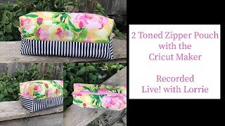 Create a fun box pouch Live with Lorrie and the Cricut Maker [upl. by Nohj493]