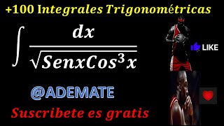 Integral trigonométrica 50  integral de dxsqrtsenxcos3x identidades y cambio de variable [upl. by Ycnaffit]