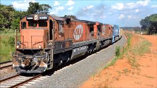 EX C36 Australiana 9380 liderando trem vazio da Fibria Celulose [upl. by Darsie414]