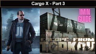 Cargo X Part 3 Escape From Tarkov Under a Minute Quest Task Guide SHoreline Peacekeeper eft [upl. by Ahcirt168]