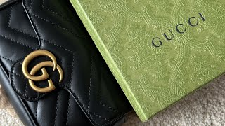 Gucci Marmont Super Mini Bag UNBOXING [upl. by Laveen]