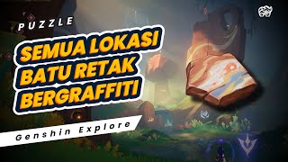 LOKASI 6 BATU BERGRAFFITI  GENSHIN EXPLORE [upl. by Siloa233]