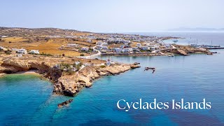 Cyclades islands Greece  by drone 4K [upl. by Ailemap]