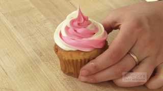 Super Quick Video Tips How to Frost Your Cupcakes in a Swirl Pattern Like a Pro [upl. by Atrebla337]