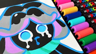 Drawing Cookie Run Kingdom Squid Ink Cookie with Posca Markers shorts [upl. by Diann947]