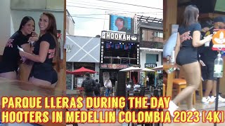 🇨🇴 PARQUE LLERAS DURING THE DAY HOOTERS IN MEDELLIN 2023 4K [upl. by Magen]