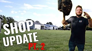 Shop update part 2  demo and tips on how to run a skid steer [upl. by Arraic673]