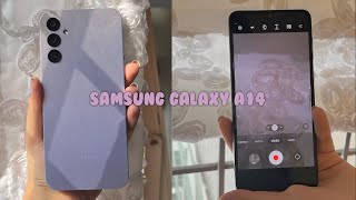 samsung galaxy a14  unboxing  review 🌷💜 [upl. by Otrevogir]